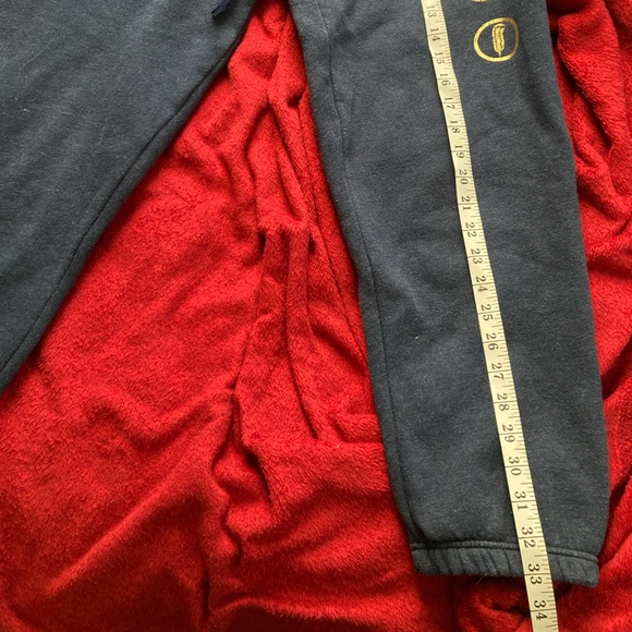 PINK VS LE Led Zeppelin Graphic Navy&Gold Cuffed Fleece Drawstring Sweatpants M - Picture 4 of 8